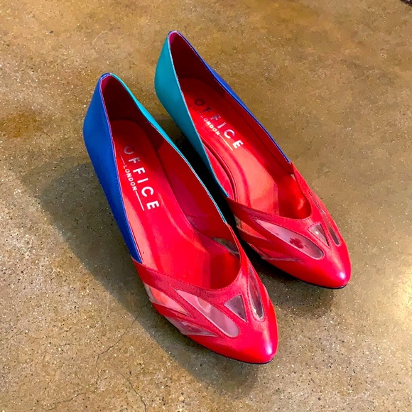 Brightly colored kitten wedge heels from Office - Picture 1 of 4